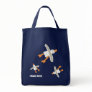 Art Shopper Beach Bag: John Dyer Seagulls. Blue