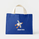 Art Shopping Bag: John Dyer Seagull, Blue