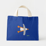 Art Shopping Bag: John Dyer Seagull, Blue