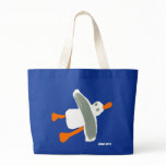 Art Shopping Bag: Jumbo Blue Bag and Seagull