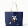 Art Shopping Bag: Jumbo Blue Bag and Seagulls