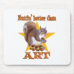 Art Squirrel Mouse Pad