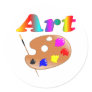Art Round Stickers