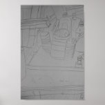  Art supply line drawing posters