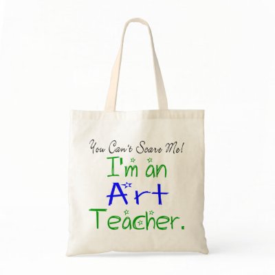 Art Teacher Tote Canvas Bags by myhmdesigns