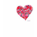 Art Top: Flowery Hibiscus Love Heart Top t-shirts