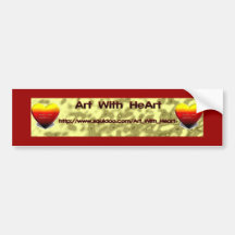 Art with Heart  Bumpersticker Bumper Stickers