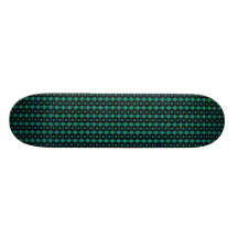 Artdeco Retro Look Tulpen in grün und blau Skateboarddeck