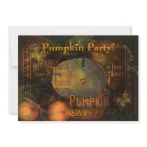 Artful Pumpkins Custom Invitation