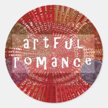 Artful Romance Round Sticker