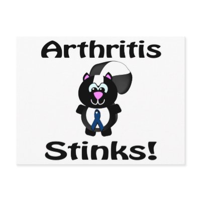 Arthritis Stinks Skunk Awareness Design Postcards by super_shop