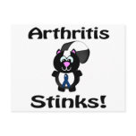 Arthritis Stinks Skunk Awareness Design postcards