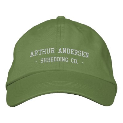 Arthur Andersen, - Shredding Co. - Baseball Cap by grahamspence