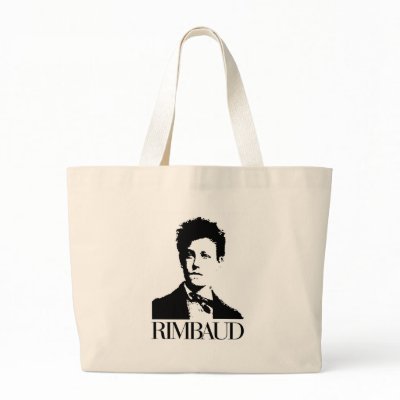 Arthur Rimbaud Tote Bags by words_plus_paper