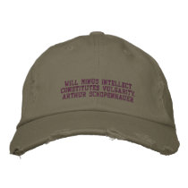 Arthur Schopenhauer Quote - HAT Embroidered Baseball Cap