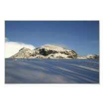Arthur's Seat Under Snow Photographic Print