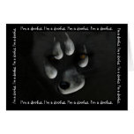 Artic Fox in Paw Print; Apology Cards