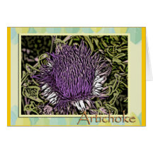 Artichoke Flower Greeting Cards