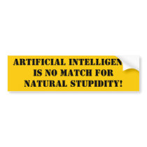 Artificial Intelligence Bumper Sticker