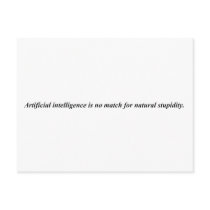 Artificial intelligence has met it's match. post cards