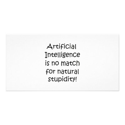 Artificial Intelligence Customized Photo Card by FunnyStuffStore