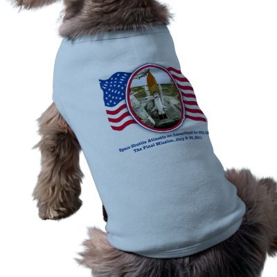 Artiistic Rendering of Space Shuttle Atlantis Doggie Tshirt by AstroBaby