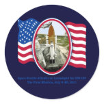 Artiistic Rendering of Space Shuttle Atlantis Round Stickers