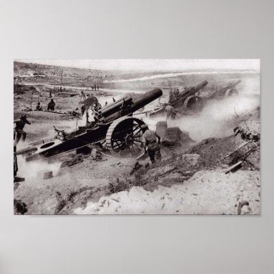 Artillery Barrage Poster by Dividenda