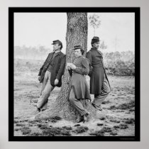Artillery Officers at Fort Brady, VA 1864 Print