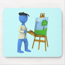 Artist and Easel