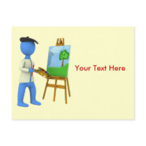 Artist and Easel