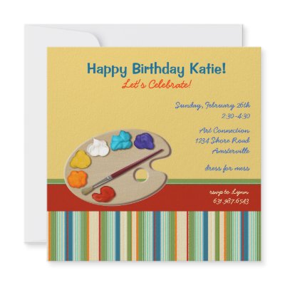Artist Invitation by PixiePrints