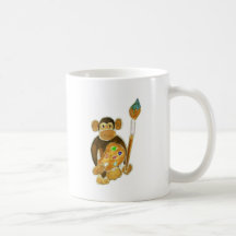 Artist Monkey Coffee Mugs