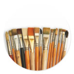 Artist paint brushes stickers- customizable custom