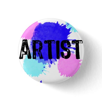 Artist- Spatters Pinback Button by razzledazzlethem