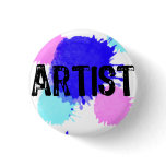 Artist- Spatters Pinback Button