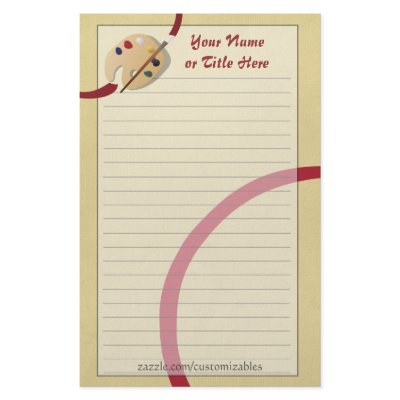 Artist Stationery by Customizables