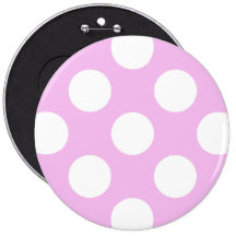 Artistic Abstract Retro Polka Dots Pink White
