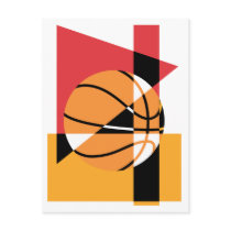 Artistic Basketball Postcard