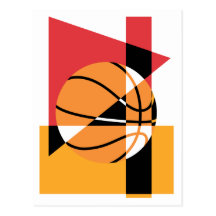 Artistic Basketball Postcard