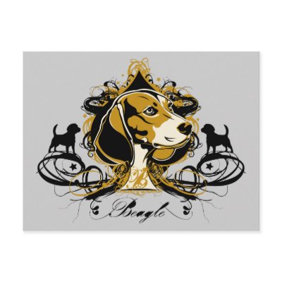 Artistic Beagle Hound Dog Breed Design Postcard by jfarrell12