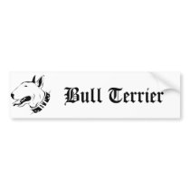 Artistic Bull Terrier Dog Breed Design Bumper Stickers