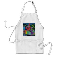 Artistic Canadian Map and MapleLeaf Apron