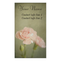 artistic carnation profile card business card template