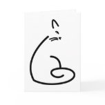 Artistic Cat Silhouette Greeting Card
