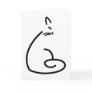 Artistic Cat Silhouette Greeting Card