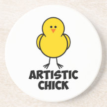 Artistic CHick Coaster