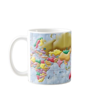 Artistic Country Code Map Mug by atease99