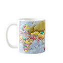 Artistic Country Code Map Mug