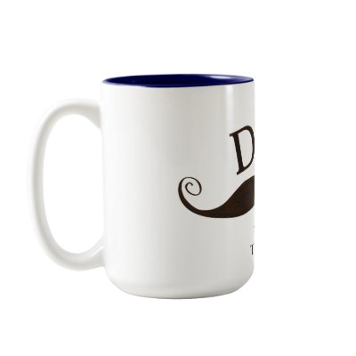 Artistic Dad Illustrated Moustache Mug by jfarrell12